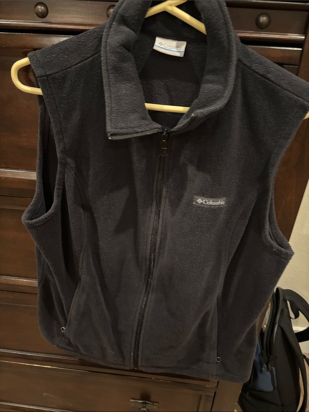 Columbia Ladies Black Fleece Vest with Full Zip